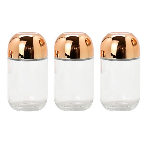 900ML Glass Jar with Measuring Cup Lid Airtight Food Storage Jar, Set of 3