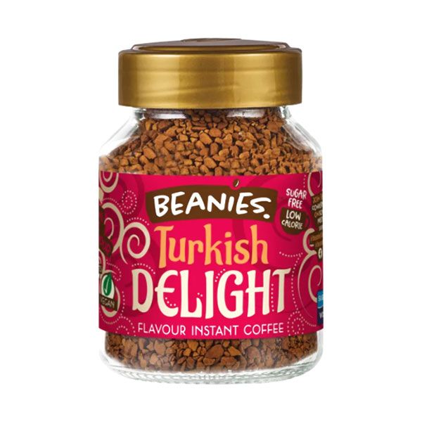 Beanies Flavoured Instant Coffee Turkish Delight Glass Jar 50g