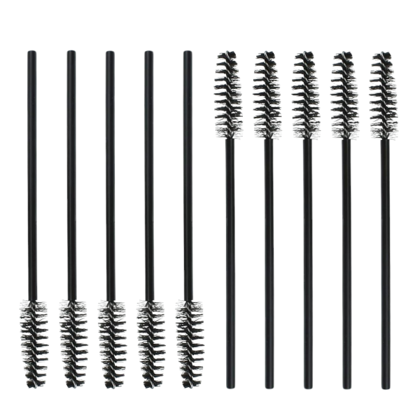 100Pcs Disposable Mascara Wand Applicator Spoolies - Black
