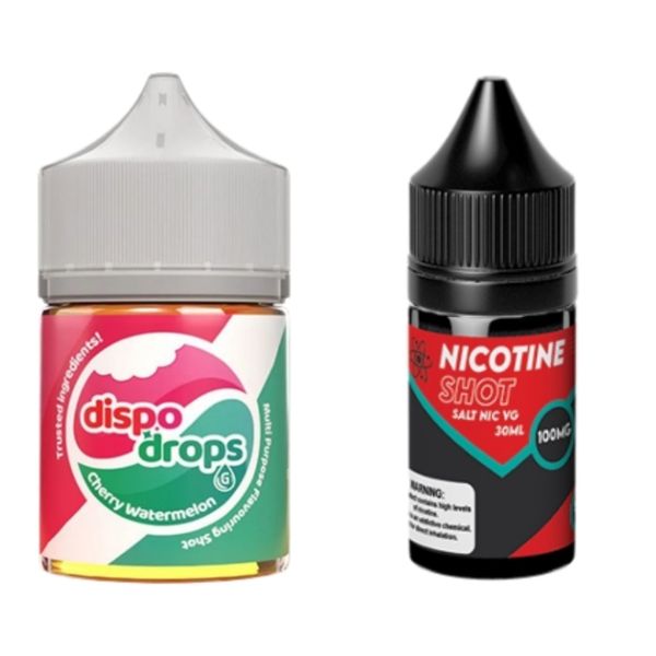 Dispo Drops 60ml Salt/MTL Combo 50MG - Cherry Watermelon