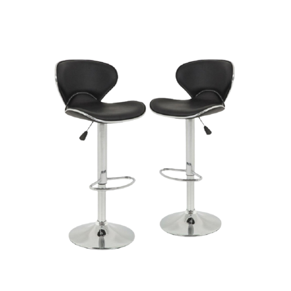 M1000 S Curved Barstool with Gear Lift - Black