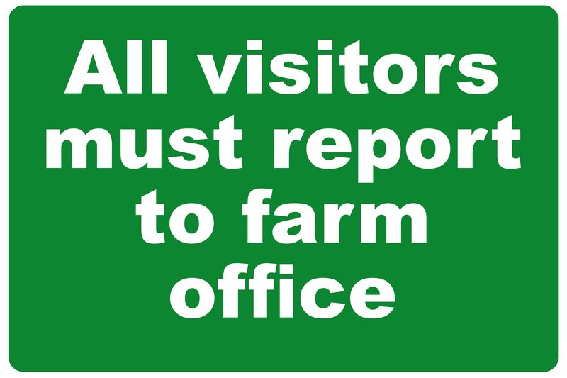 All Visitors Must Report To Site 40x60cm Sign - 2 Pack.