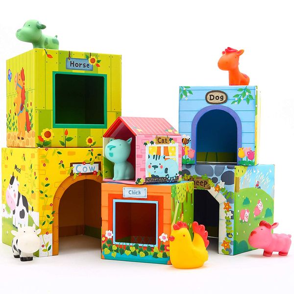 Jarmelo Stacking Cubes: Happy Animal