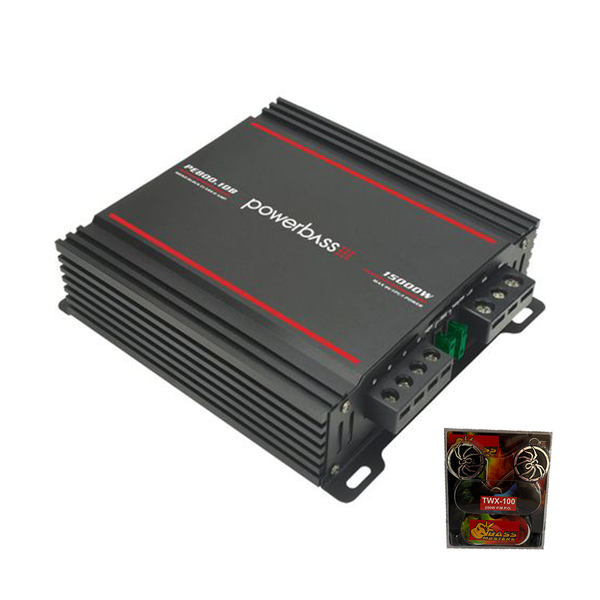 Powerbass PE-800.1DB 15000W Monoblock Amplifier &amp; TWX-100 Tweeters