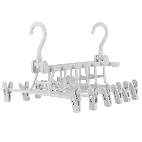 Portable folding hanger for home clothes storage