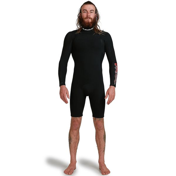 Quiksilver 2/2 Capsule Sessions L/S Chest Zip Springsuit - Black