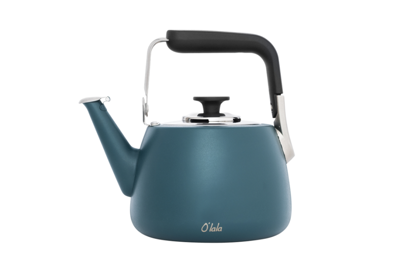 Olala Stainless Steel 1 L Whistling Stove Top Kettle- MattTeal Finish