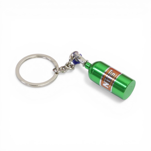Green Nitrous Tank Design Keyring With Key Holde image