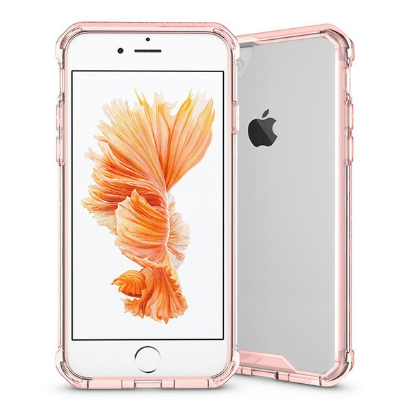 TUFF-LUV Gel Case Rimmed Bumper for Apple iPhone SE 2020/2022 - Rose Pink