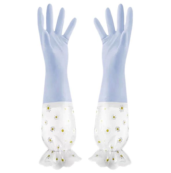 Long Thermal Dishwashing Rubber Gloves