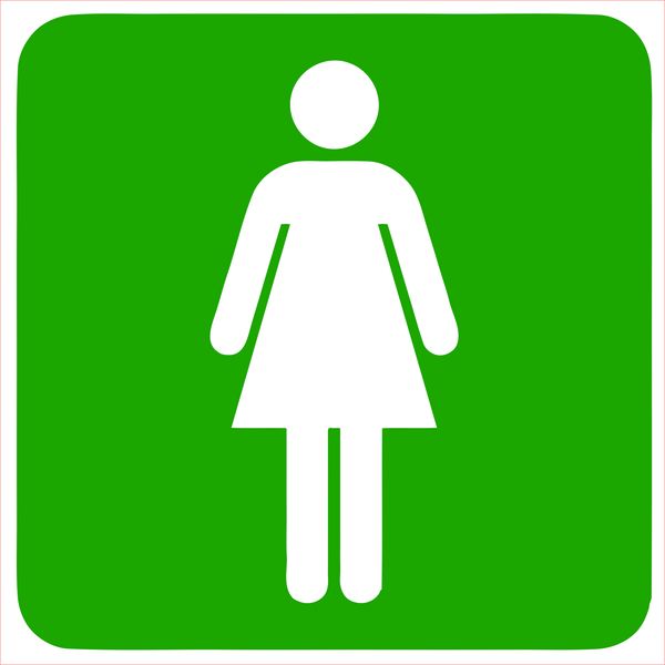Toilet Sign 29x29cm - 3 Pack
