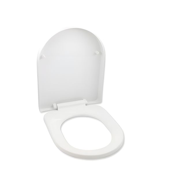 AIYI White Toilet Seat with Lid - Modern Design &amp; Easy Clean AY172-002