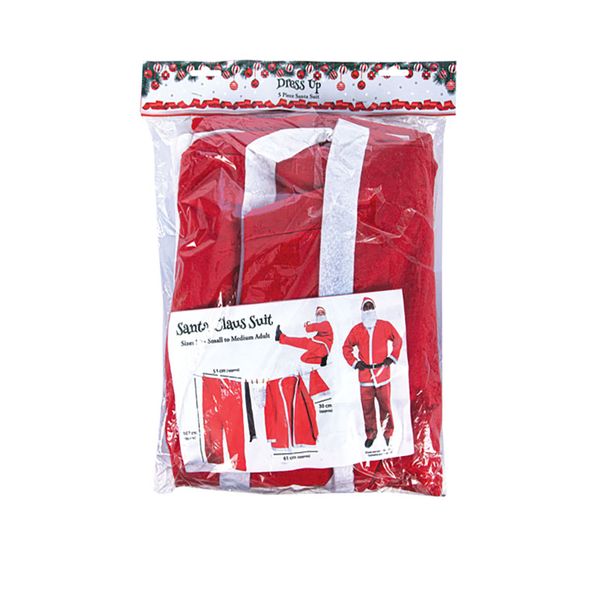 Santa Claus - Christmas Accessories - Full Suit - Small to Medium - 3 Pack