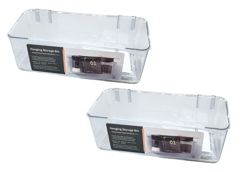 2-Piece Adhesive Hanging Organizer Set (26.2cm each).