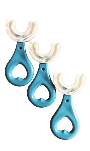 3-Pack Baby /Kids U-Shaped Silicone Toothbrush Set