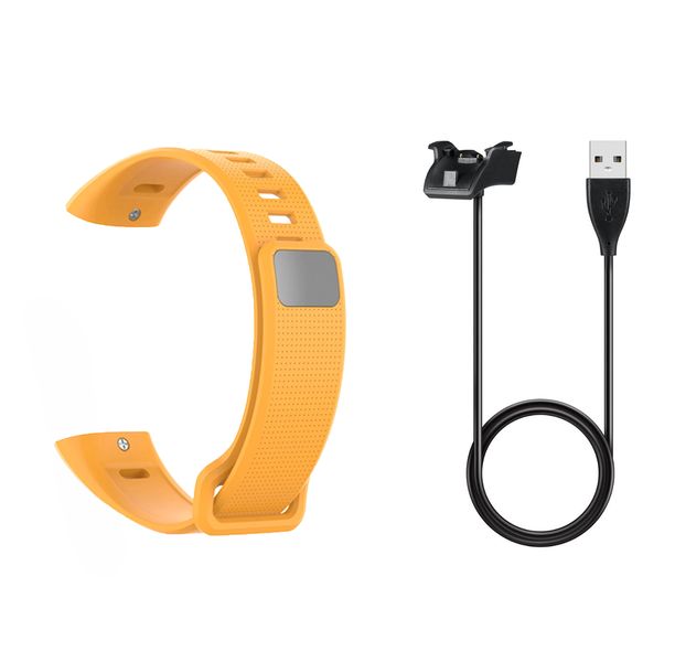Killer Deals Huawei Band 2/Pro USB Charger and Silicone Strap Combo -Orange