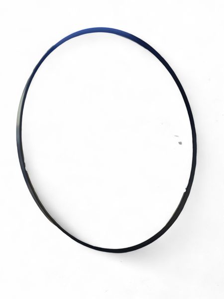 Mirror Round Black 100cm Aluminum