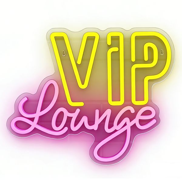 VIP Lounge Neon Signs for Wall Decor, VIP LED Neon Light for Bar, Hotel