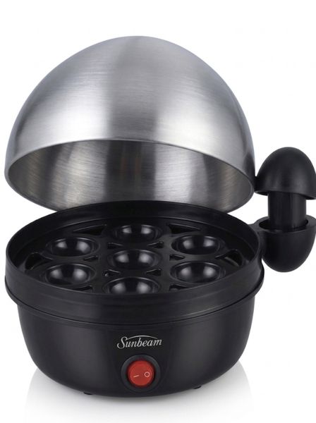 Silver-Black Metal Egg Poacher