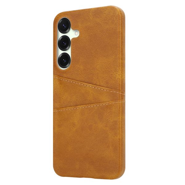 Luxury Tan Leather Cover Compatible with Samsung Galaxy S25 Ultra