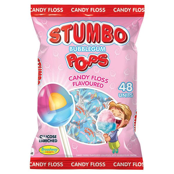 Stumbo Candy Floss Lollipops 48s