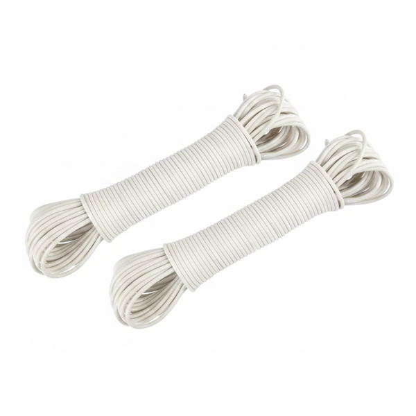 Mamba 15m Plastic-Coated Steel Core Clothesline, 3mm Durable - 2 Pack