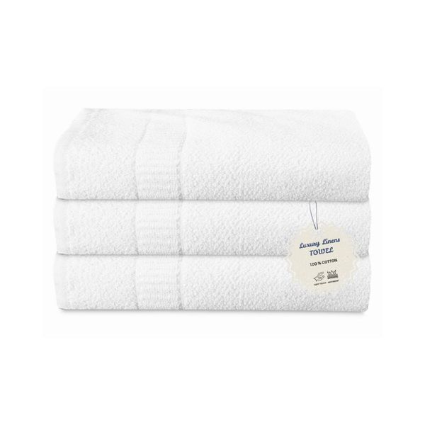 Luxury 600gsm Cotton Hand Towels (3-Pack) Spa Quality, Quick Dry (78 X 46)