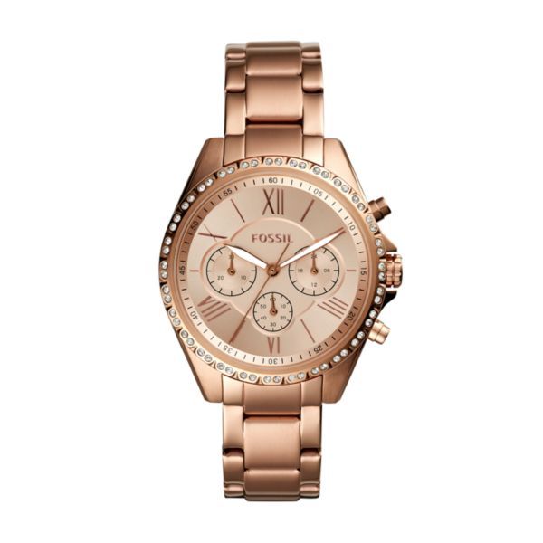 Fossil Modern Courier Chronograph Rose Gold-Tone Stainless Steel Watch ...