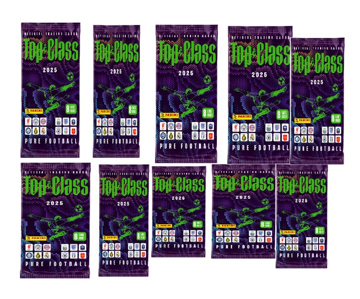 FIFA 365 Top Class 2025 Soccer Cards 10 Booster Pack Bundle - 80 Cards