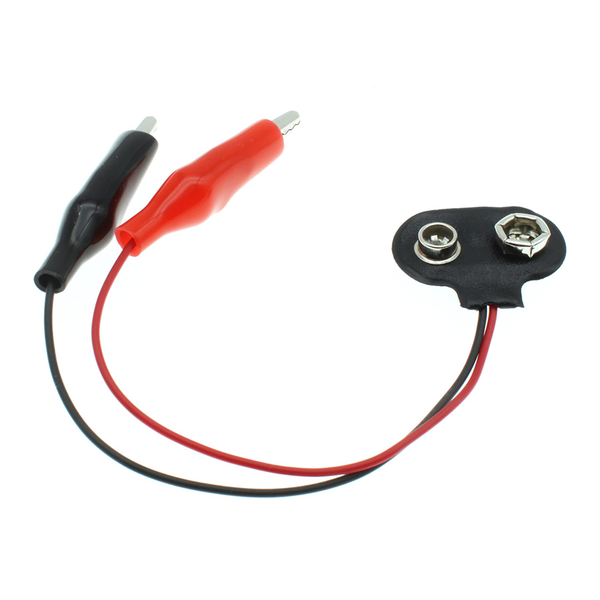 T Type 9V Battery Clips Connector Buckle with Alligator Clips