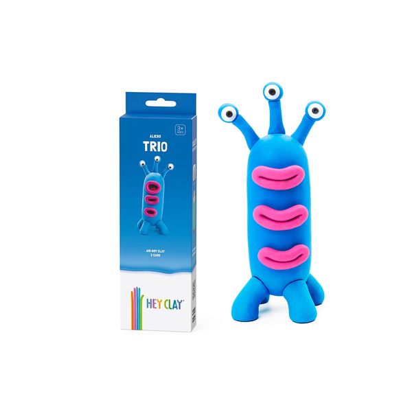 Hey Clay: Modelling Air-Dry Clay with Fun Interactive App - Trio, 3 cans