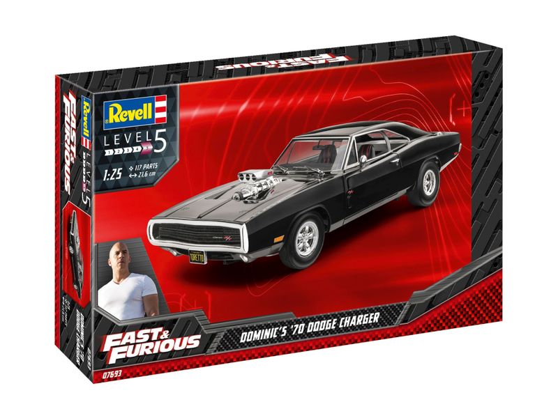 Revell 1/25 Fast &amp; Furious Dominics 1970 Dodge Charger Plastic Model Kit