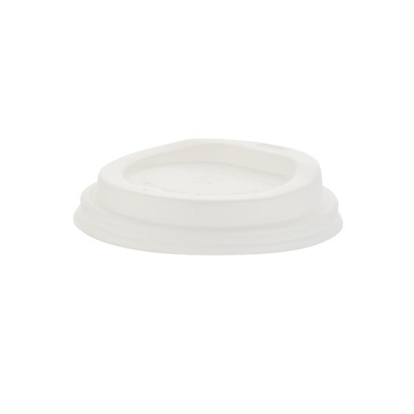 Compostable White Takeaway Hot Cup Lid - 250ml (100 Units)