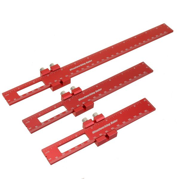 3pcs Precision Pocket Ruler Woodworking Positioning Scribing Gauge Marking