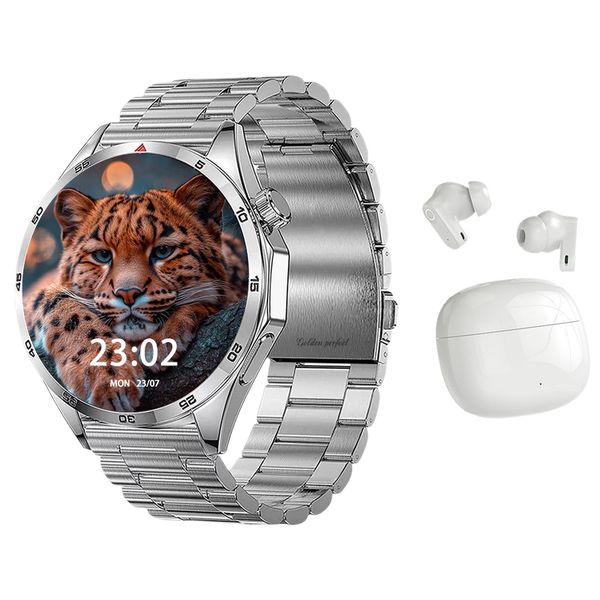 Golden Perfect Smartwatch &amp; Wireless Earbuds - Modern Business