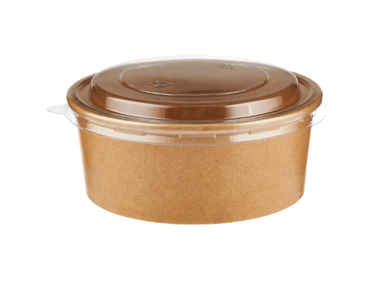 LDPE Lined Salad Bowl with Lids - Pack of 50 - 750ml