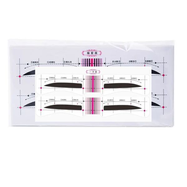 Eyebrow Stencil Stickers Straight