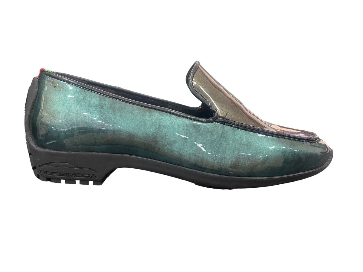 ROSSIMODA - Men's Black/Green Patent Slip-On's/Loafers | Shop Today ...