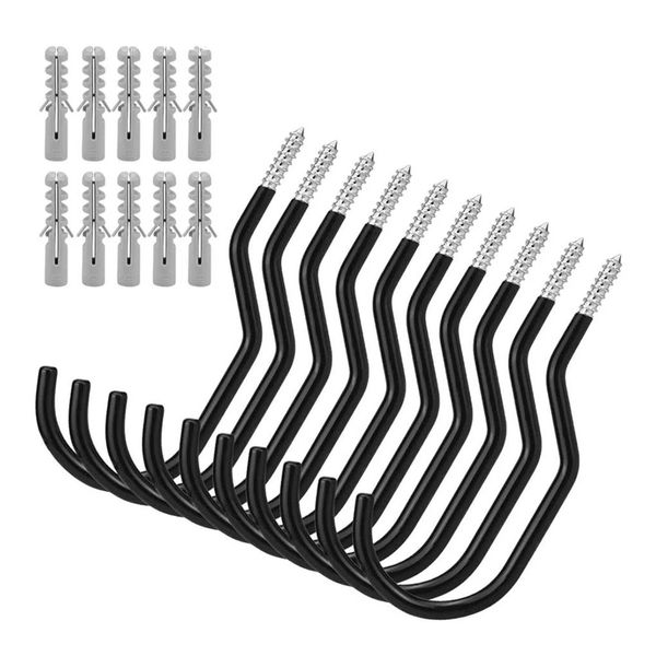 10 Pack Heavy Duty Bike Screw in Storage Hooks Utility Tool Hanger