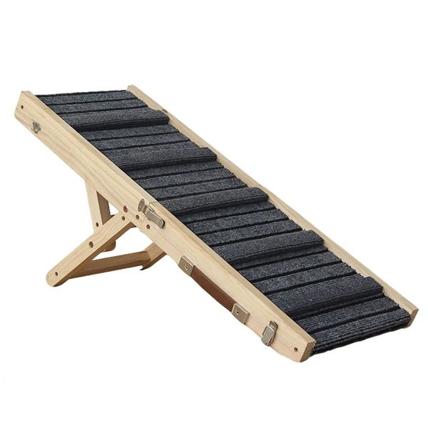 Folding Adjustable Pet Ramp for Dogs&amp;Cats -Scratching Climbing Slope Ladder