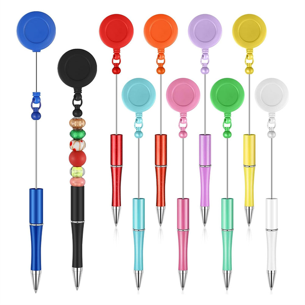 10Pcs Bead Pens Black Ink Ballpoint Pen Diy Pen