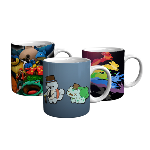 Pokemon Charizard Printed 3 Coffee Mugs