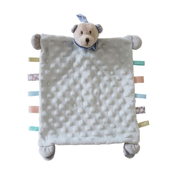 Snuggletime SnuggleRoo Taglet Comfort Blankie - Blue Bear