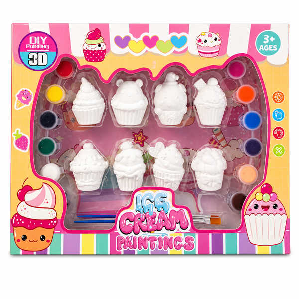 DIY Ice Cream Paintings 3D Kit - Kids Creative Painting Set