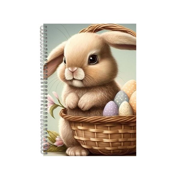 Baby Bunny Holding Easter Eggs Notebook Gift Idea A4 Notepad Pad 77