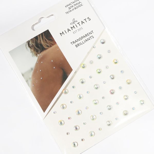 Gem Crystals on Adhesive Layer for Face, Body, Hair (90 pieces)