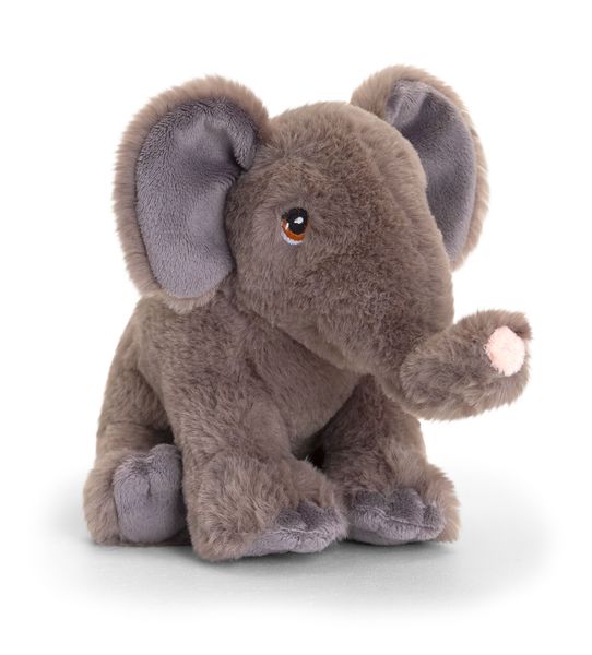 Keeleco Elephant Plush Toy 18cm - Recycled, Soft Wildlife Toy