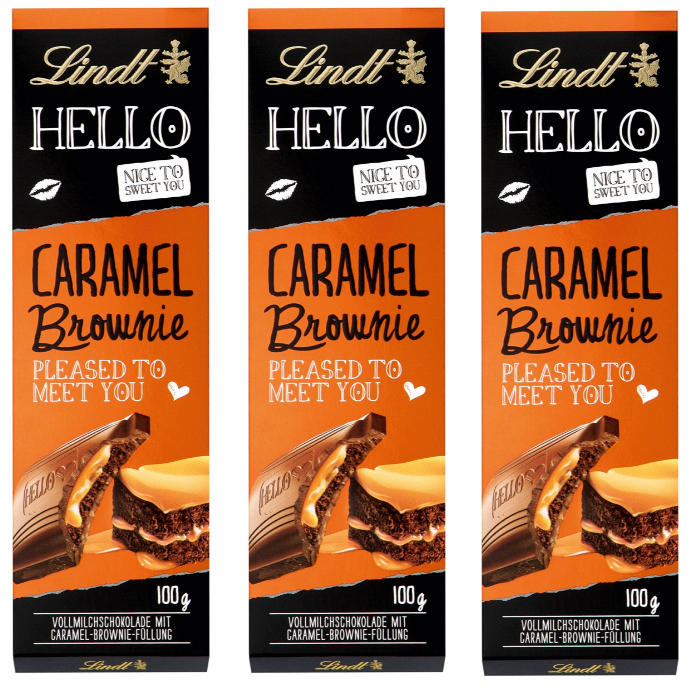 Lindt Hello Caramel Brownie Chocolate Bars (3x100g) Shop Today. Get
