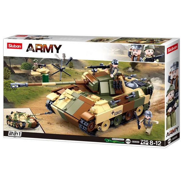 Sluban Building Set: WWII 2-in-1 Medium Tank - 725 Pieces