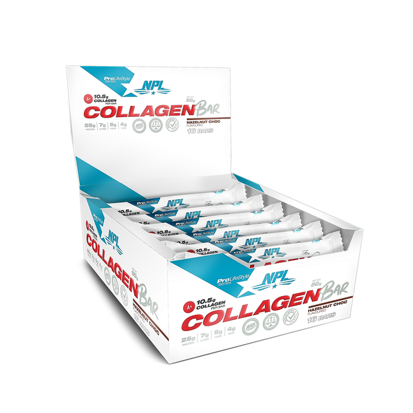 Collagen Bars Hazelnut Choc 16 x 50g Bars